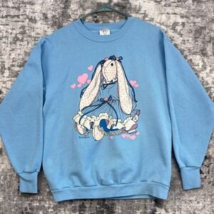 Vintage Delta Wild Hare Sweatshirt XL Blue Bunny Rabbit Crewneck Made in USA